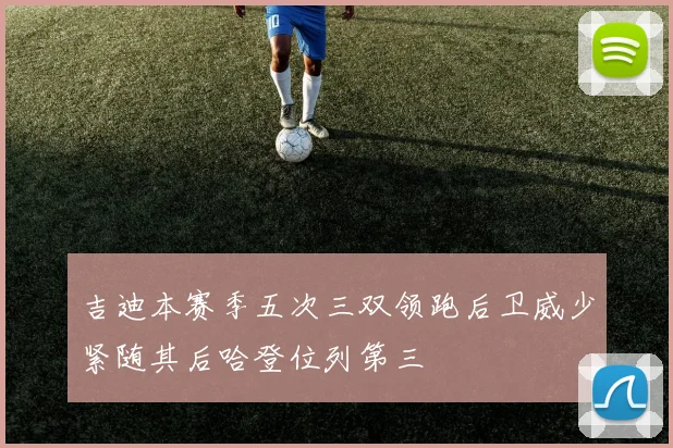 吉迪本赛季五次三双领跑后卫威少紧随其后哈登位列第三